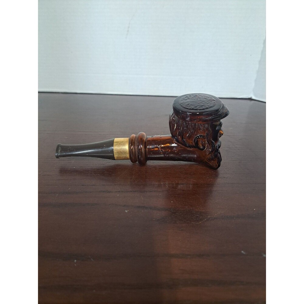 Vintage Amber Color Fisherman Pipe Windjammer Avon Bottle
